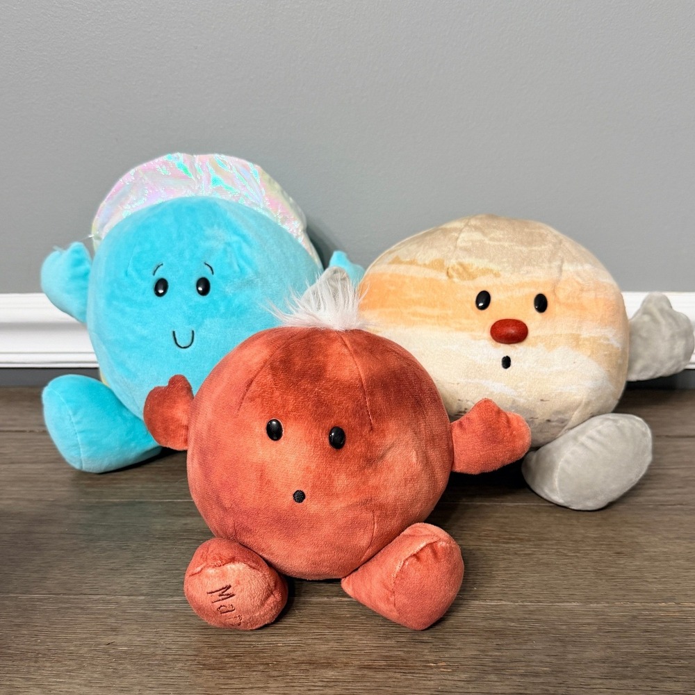 Celestial Buddies Planet Plush Set Mars Jupiter Uranus Solar System Space Toys